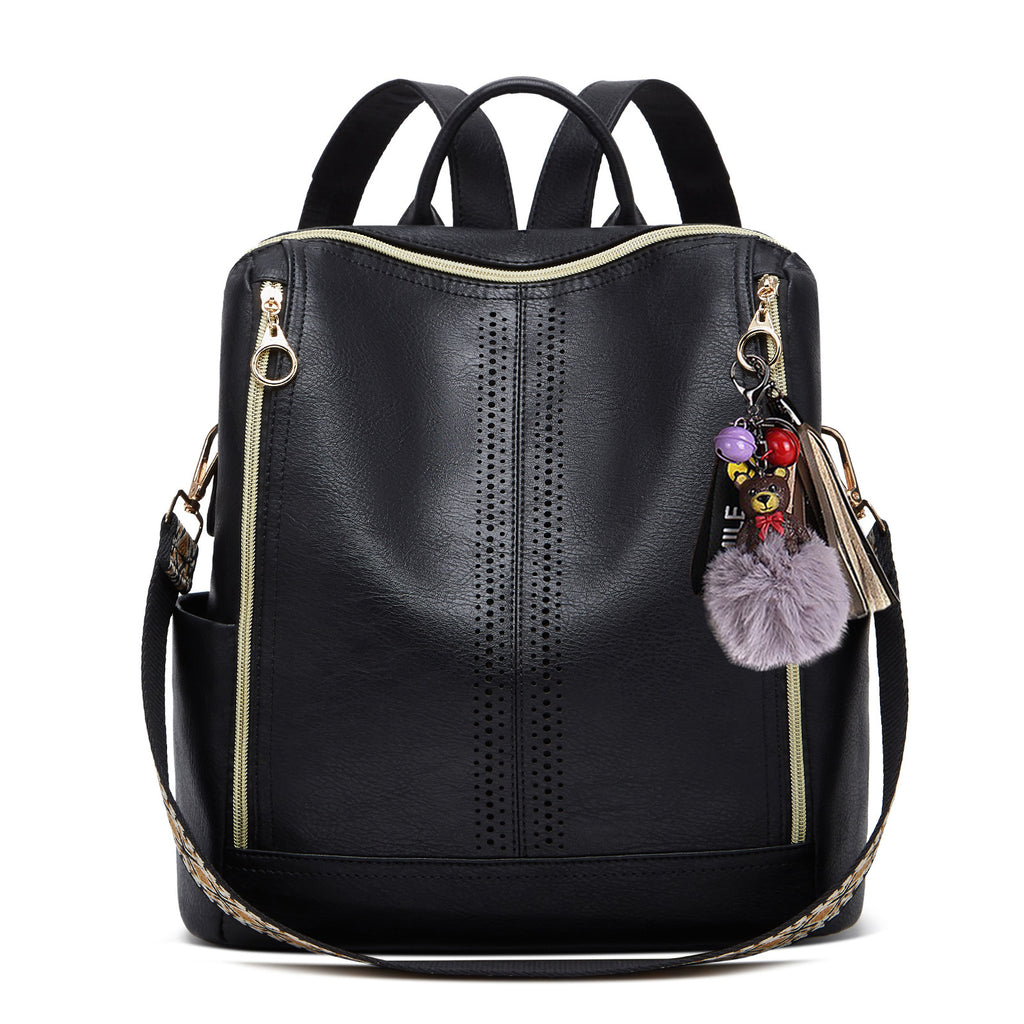 Springsummer Sac à dos pour femmes en cuir souple Casual style coréen
