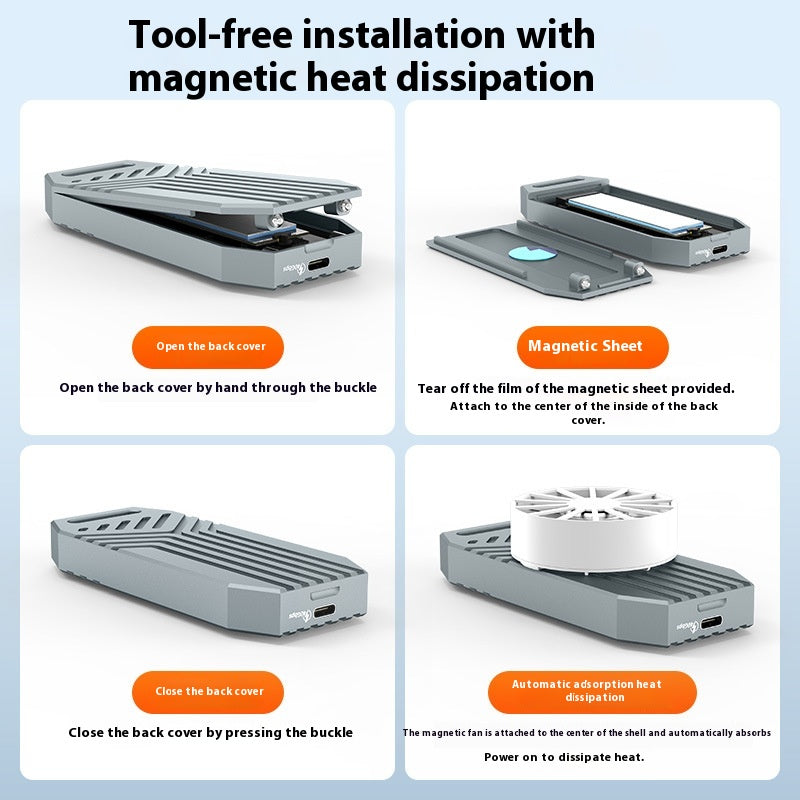 Lightning 4 Shell Compatible avec ordinateur M2 Expansion Étui externe en aluminium à l'état solide