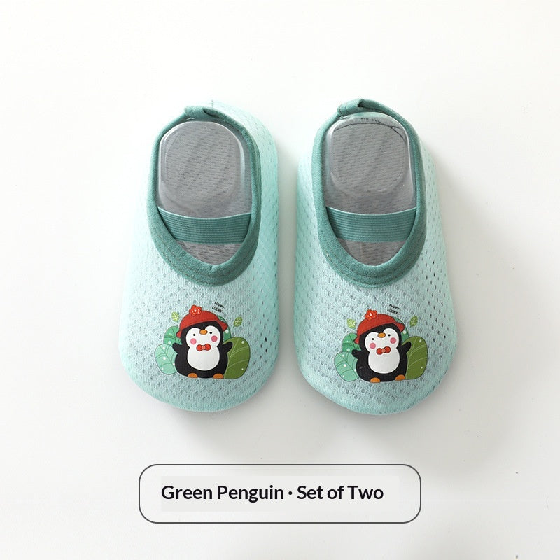 Chaussettes de sol pour les enfants et les bébés Style mince d'été pour les tout-petits apprenant à marcher