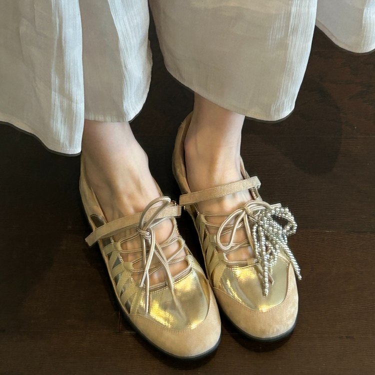 Été Femmes Dentelle-Up Mary Janes