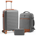 Set de bagages de voyage 3 pièces avec sac à dos