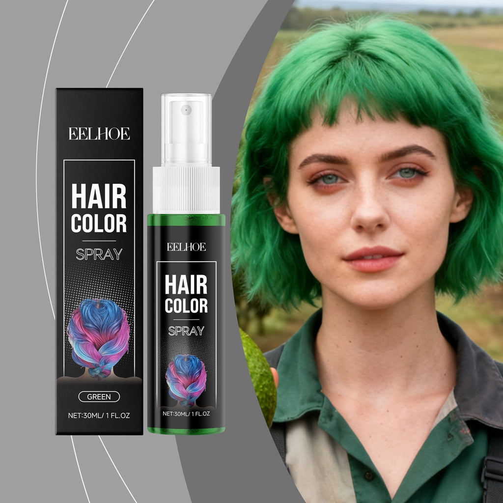 Vaporisateur de cheveux temporaire vert pour un look élégant avec une couleur uniforme naturelle qui dure