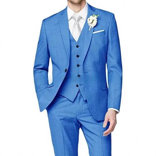 Mens Slim-fit trois-pièces avec une veste à un seul sein