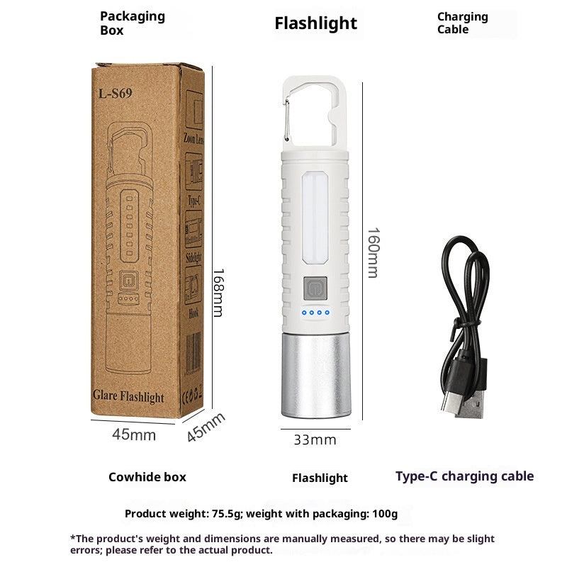 Lampe de poche de haute puissance Zoom télescopique extérieur portable