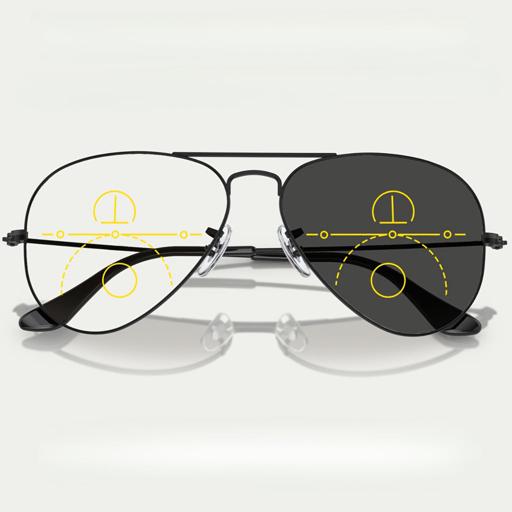 Lunettes de lecture multifocales photochromiques haute définition