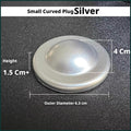 Bouchon de tuyau en plastique-petite couverture cambrée-argent-1 pack