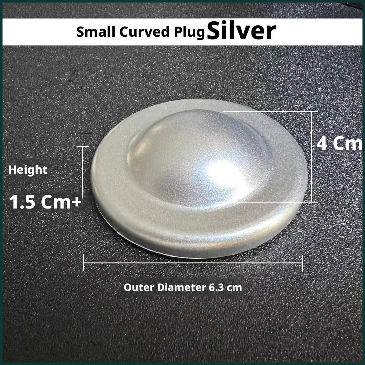 Bouchon de tuyau en plastique-petite couverture cambrée-argent-1 pack