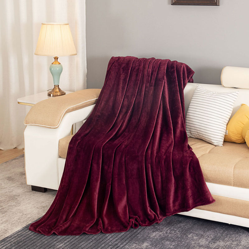Épaisseur Coral Fleece BlankGift Blank Solid Color Vegan-friendly