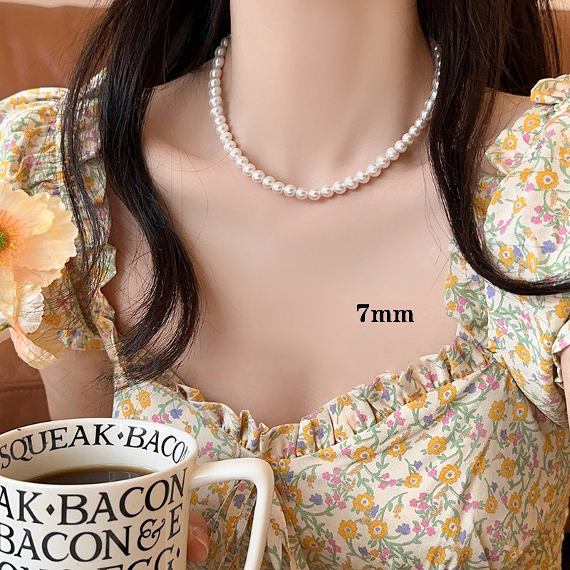 Dainty Faux Pearl Collier pour femmes Minimalist Design de luxe Élégant collier Choker Sw