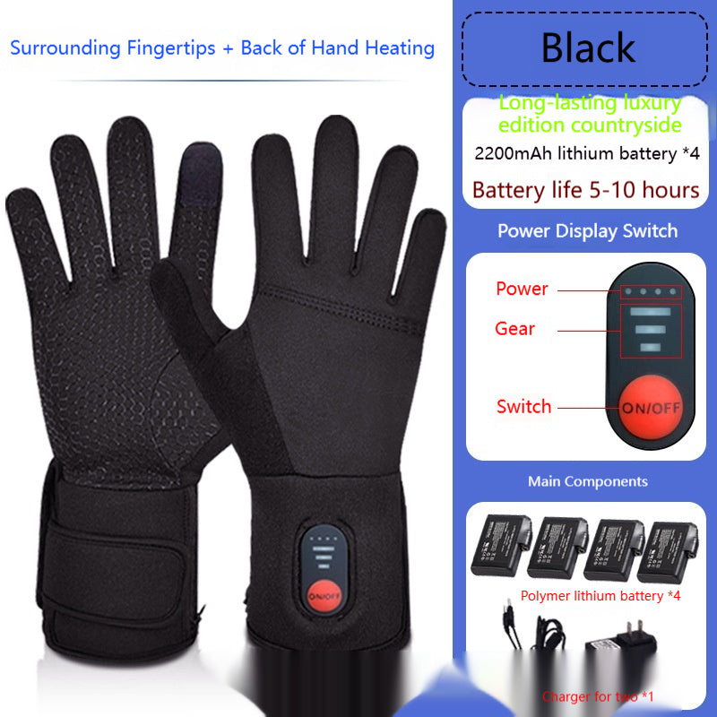 Gants chauffants rechargeables d'alpinisme extérieur