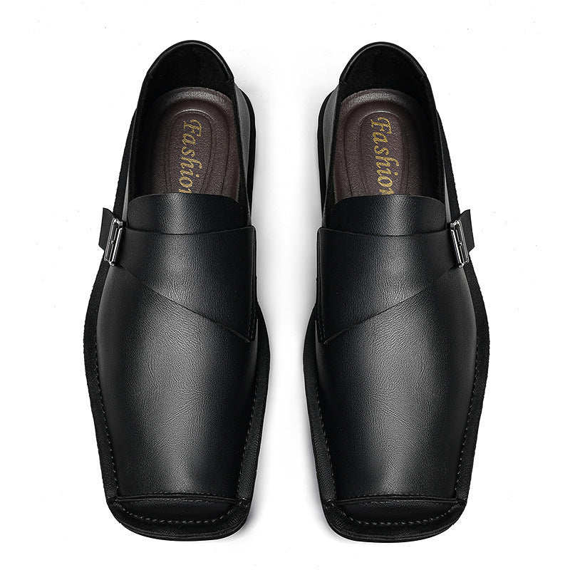 Chaussures casual vintage en cuir style homme