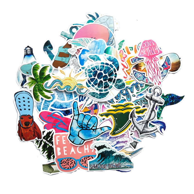 Starfish Surf Volleyball Skateboard Notebook Graffiti Car Body Décoration Sticker