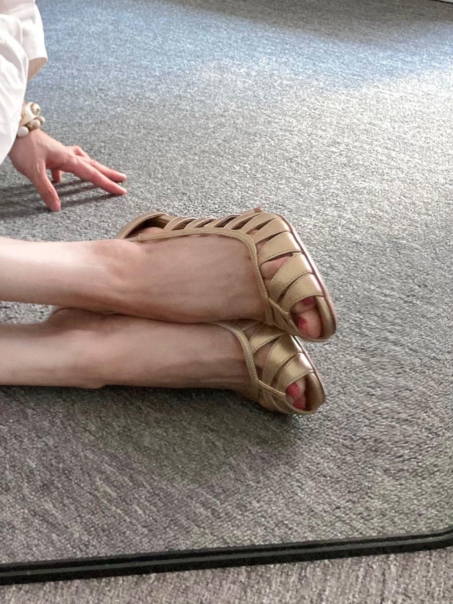 Elégant style français Peep-toe talons hauts femmes arrivée