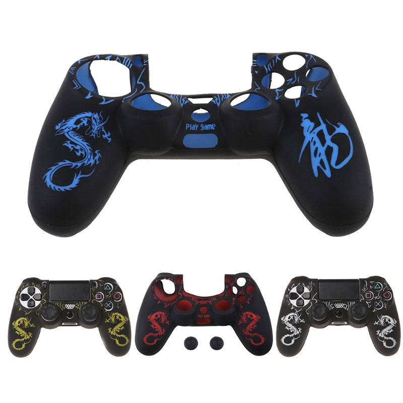 Laser Camouflage Silicone Manches en caoutchouc Motif Dragon Manche de protection