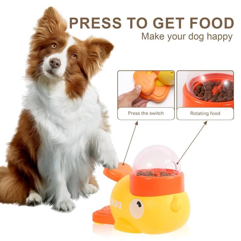 Dog Puzzle Feeder Interactive Pet Food Treat Dispenser Cartoon Duck Design Animaux antidérapants