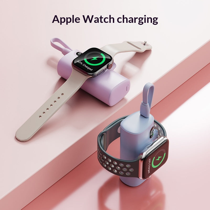 Banque d'alimentation de montres magnétiques sans fil avec câble intégré