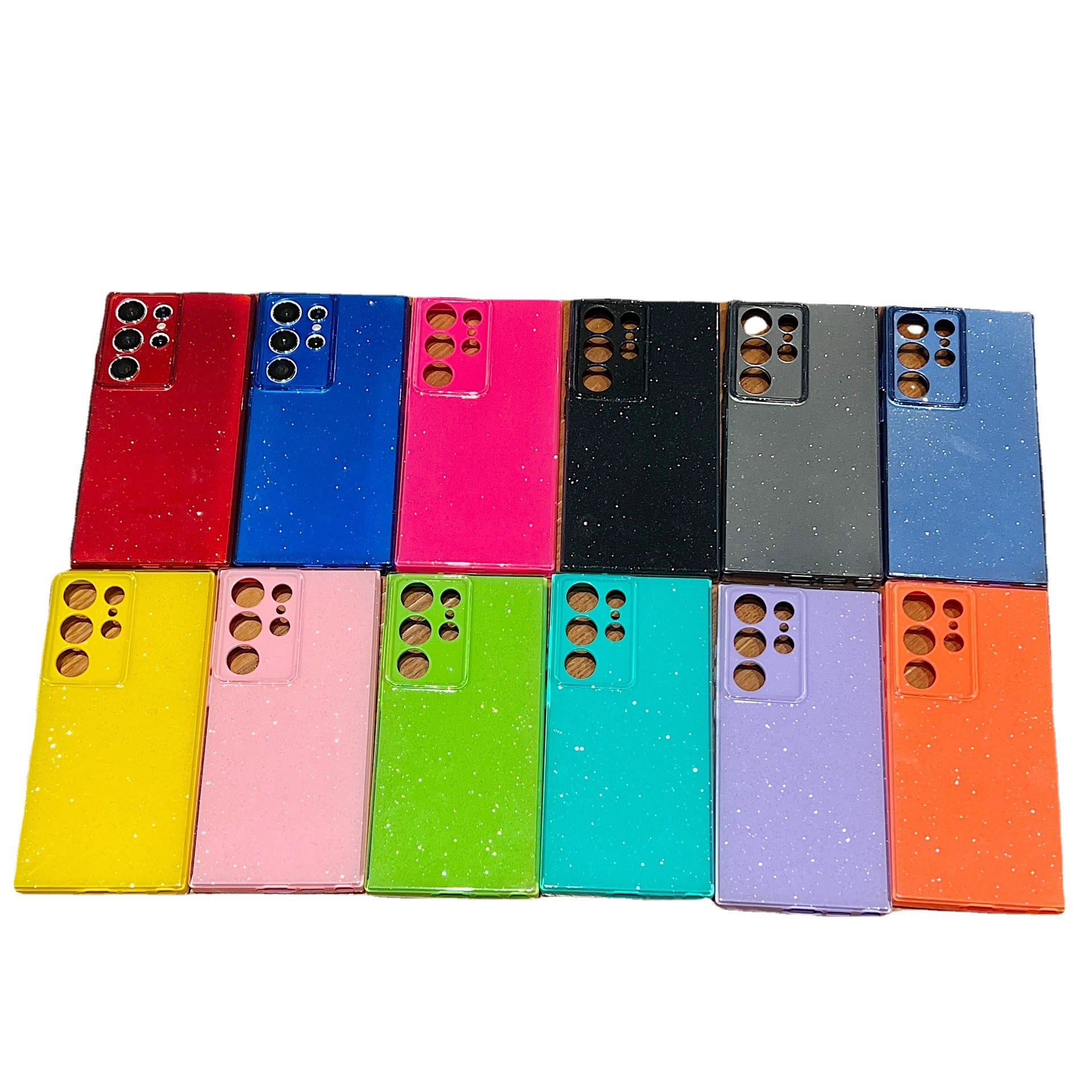 Étui de téléphone Jelly Soft Shell, tout compris, pour glitter fin trou