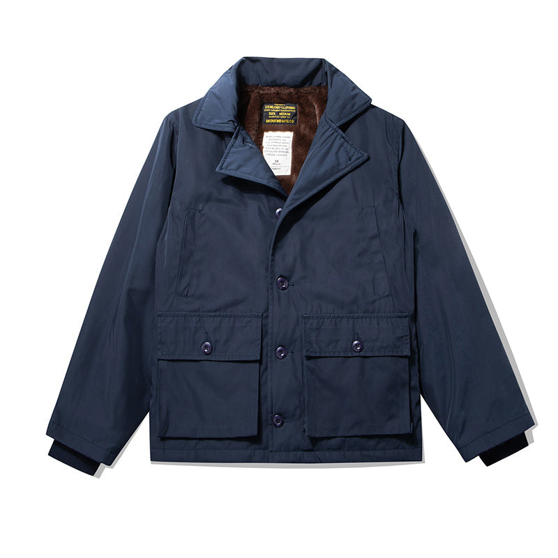 Veste rembourrée en coton extra épais de laine pour homme