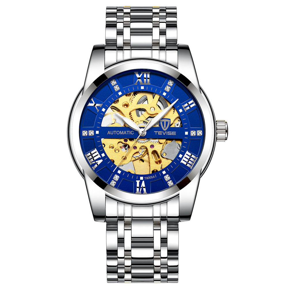Montre mécanique avec un bracelet en acier creux