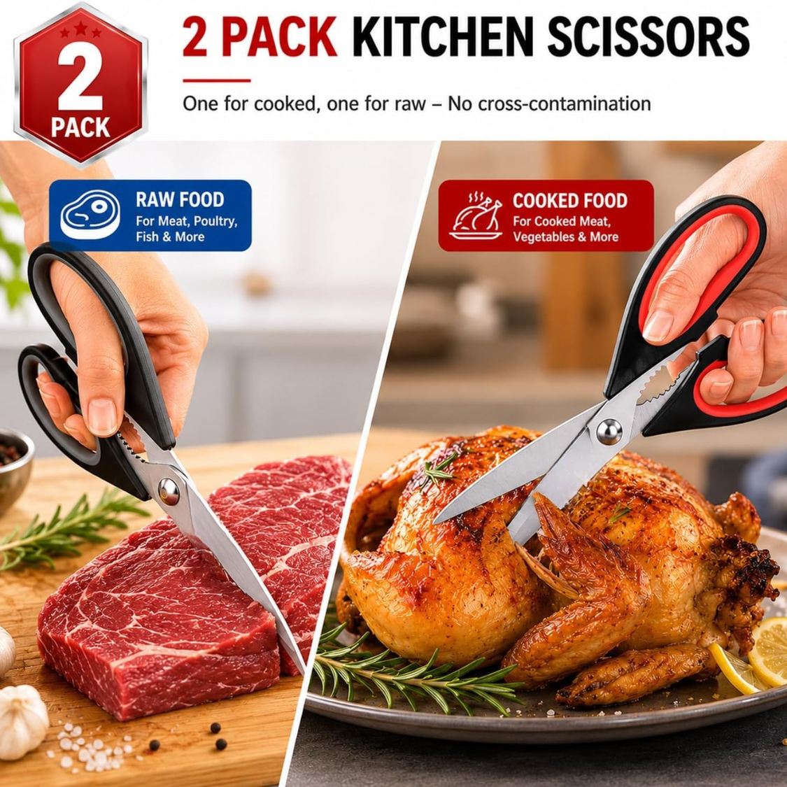 Ciseaux de cuisine Coussins gaines de protection tout usage