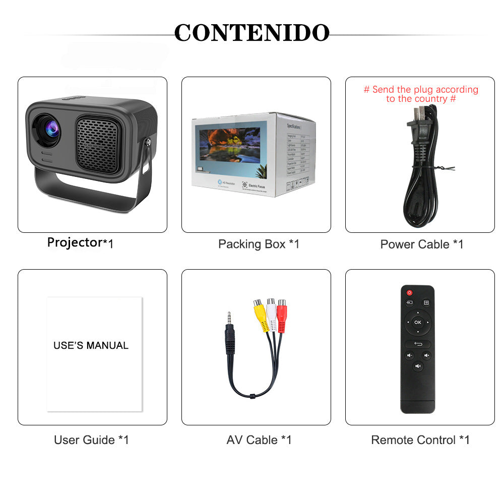 Accueil Bureau HD Smart Portable Projecteur