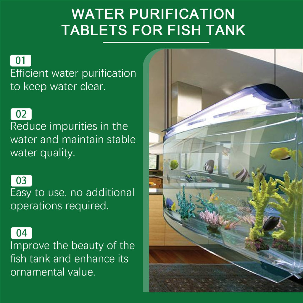 Comprimés de purification de l'eau du réservoir de poisson Yegbong