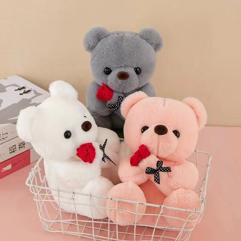 Mignon Rose Petit ours Poupée Huggy Bear Poupée Jouet en peluche pour femmes