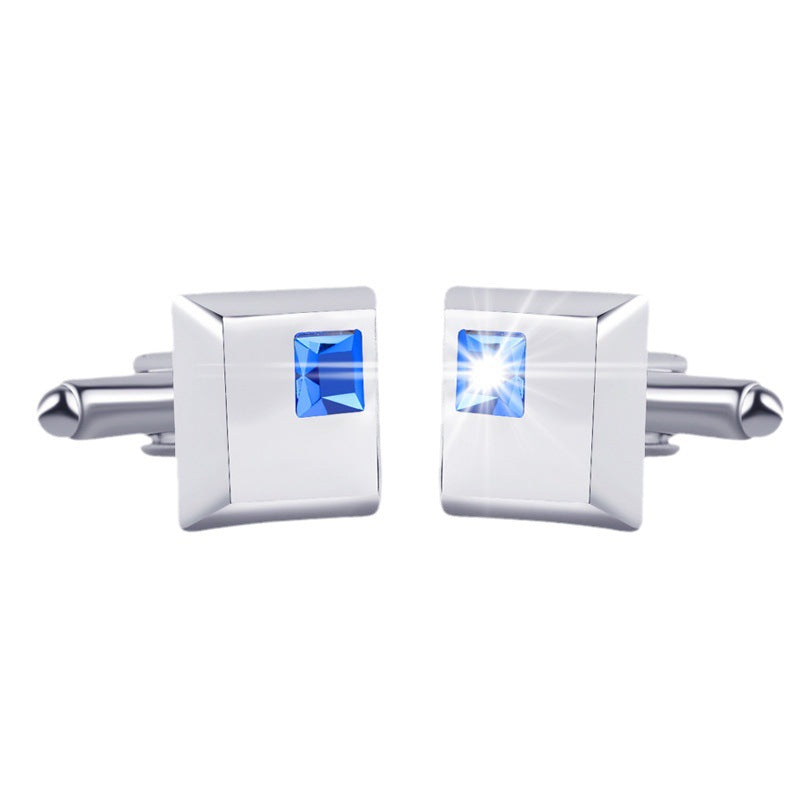 Alliage Spot Drill Mode Men's Square Cufflinks