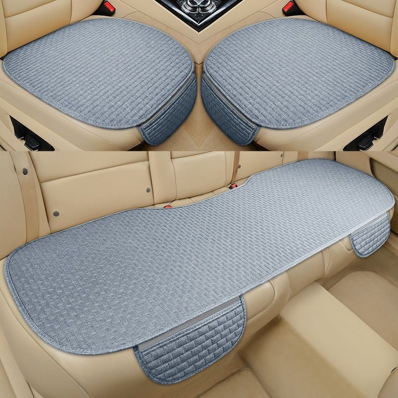 Linen car cushion Four Seasons Universal Single Piece Three-Piece Set
