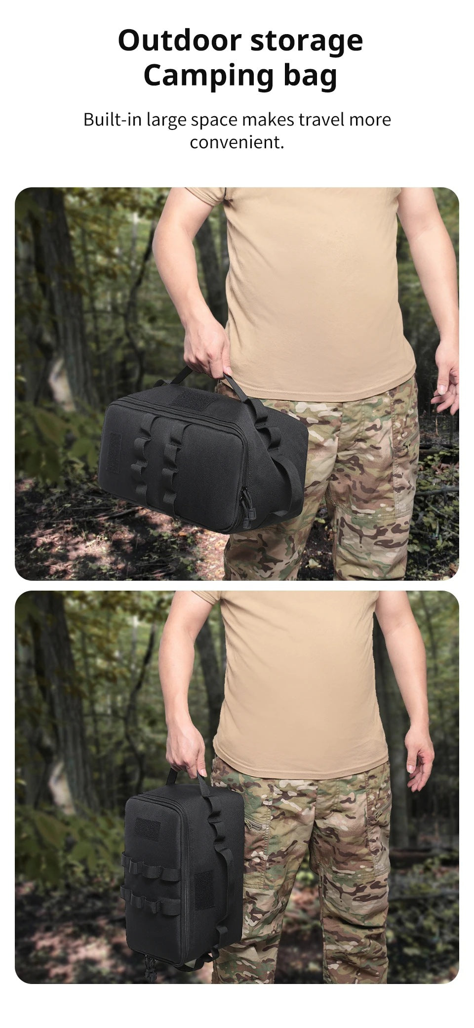 Sac de camping extérieur enthousiaste militaire