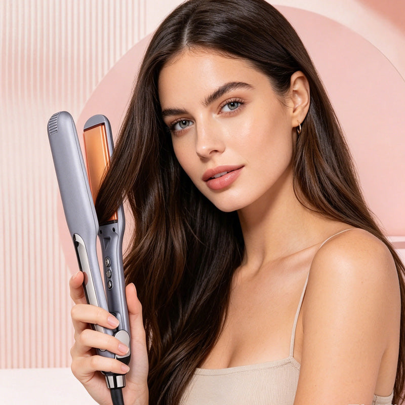 Lissage des cheveux en céramique avec affichage LCD intelligent