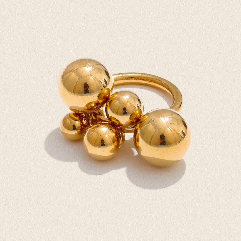 Xia Lings Chic Trendy Bague de fixation en acier