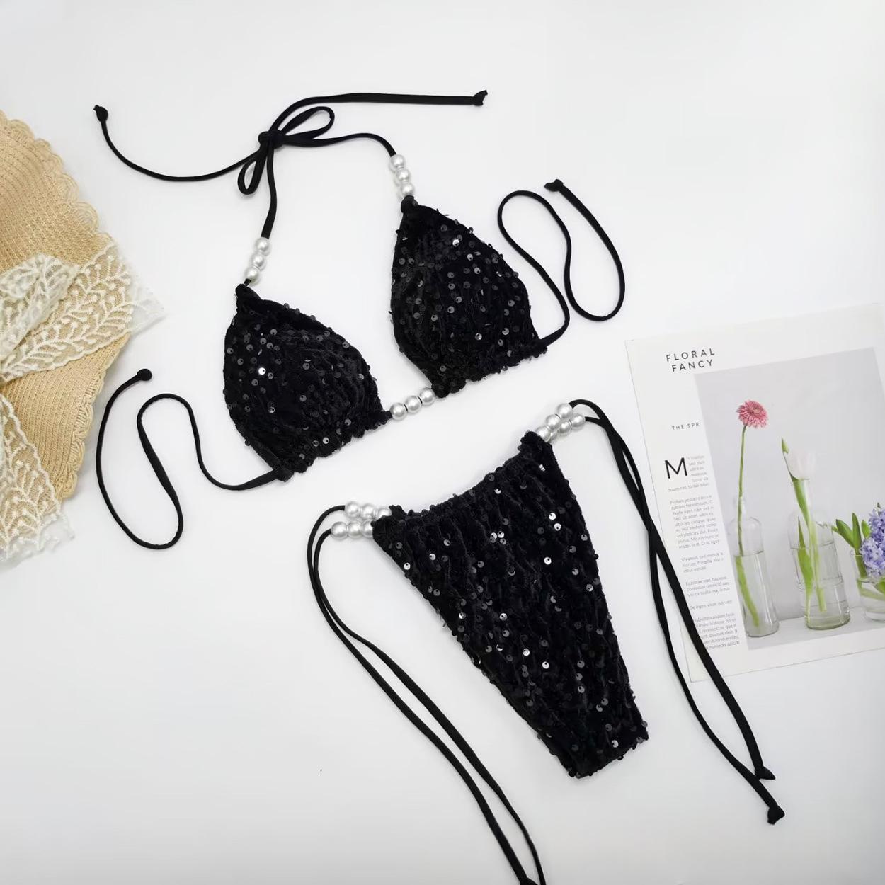 Sexy Iridescent Bikini maillot de bain deux pièces