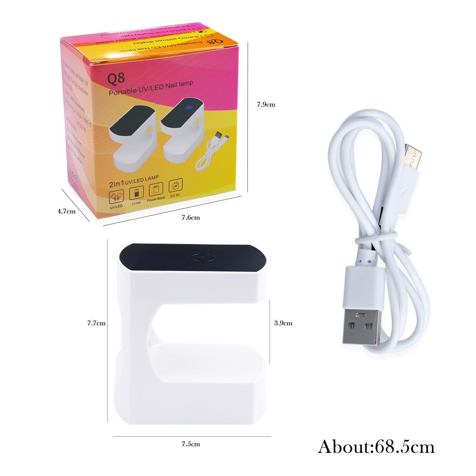 Mini lampe USB Petite lampe Q8 pointe d'ongle