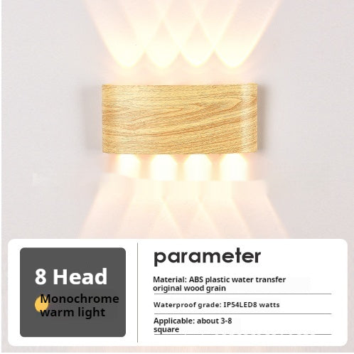 Lampe de lit Personnalité Lampe murale en bois massif