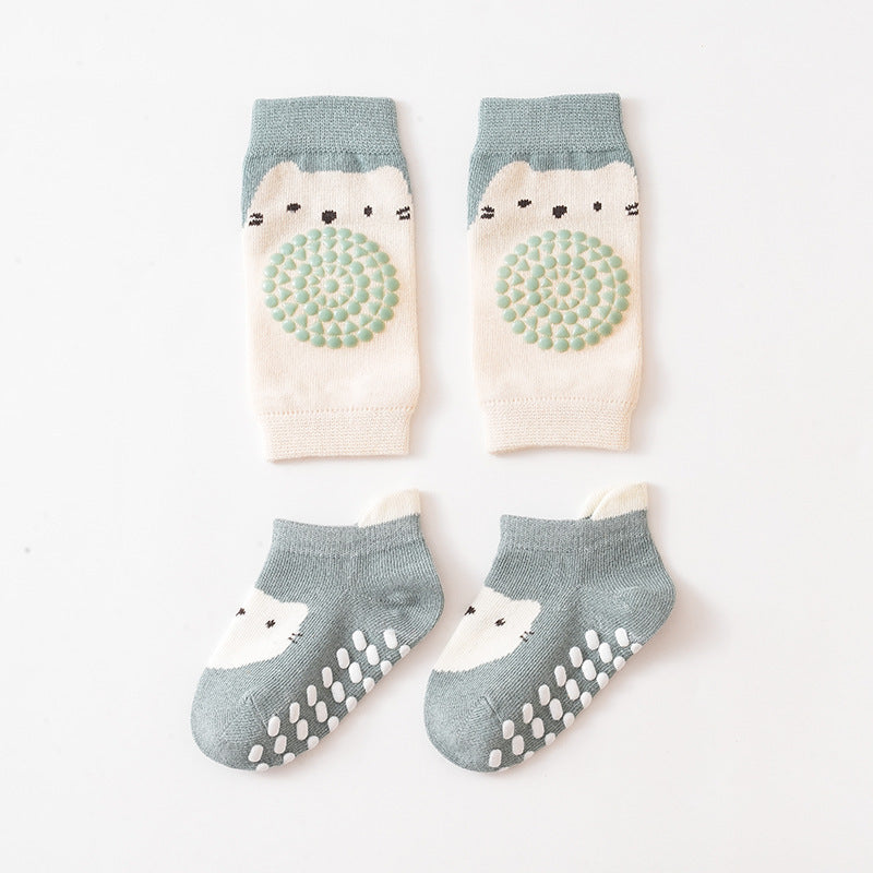 Chaussettes pour genou non glissées appliquées à la colle