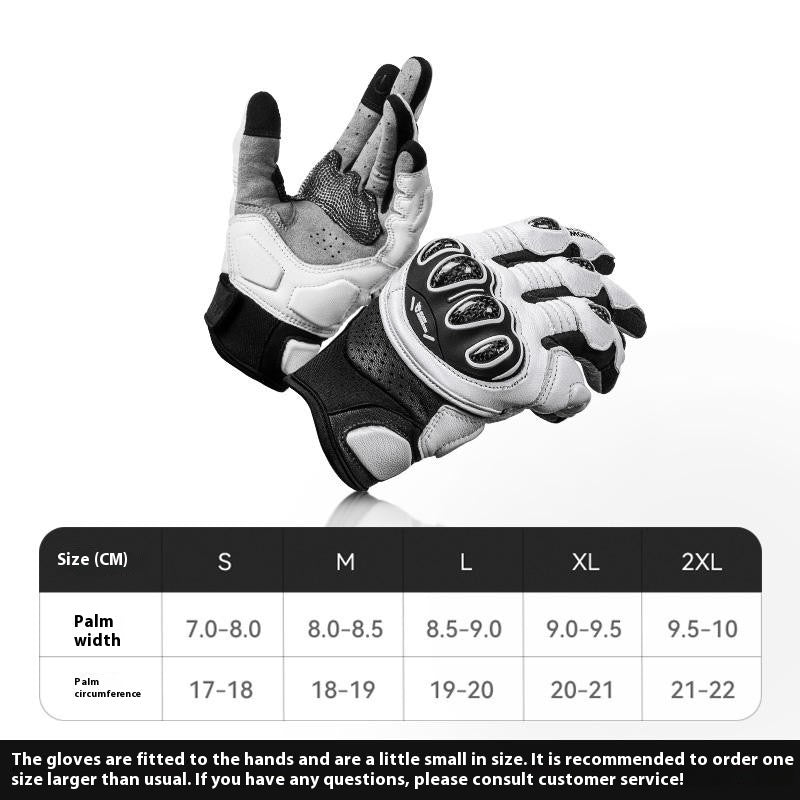Gants moto fibre de carbone anti goutte