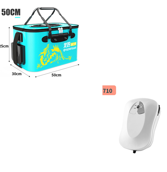 Bucket de pêche de poisson Bucket Eva épaissé Multifonctionnel Live Fish Box pliant Bucket Fish
