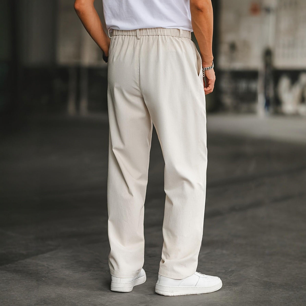 Pantalon casual avec plis doubles