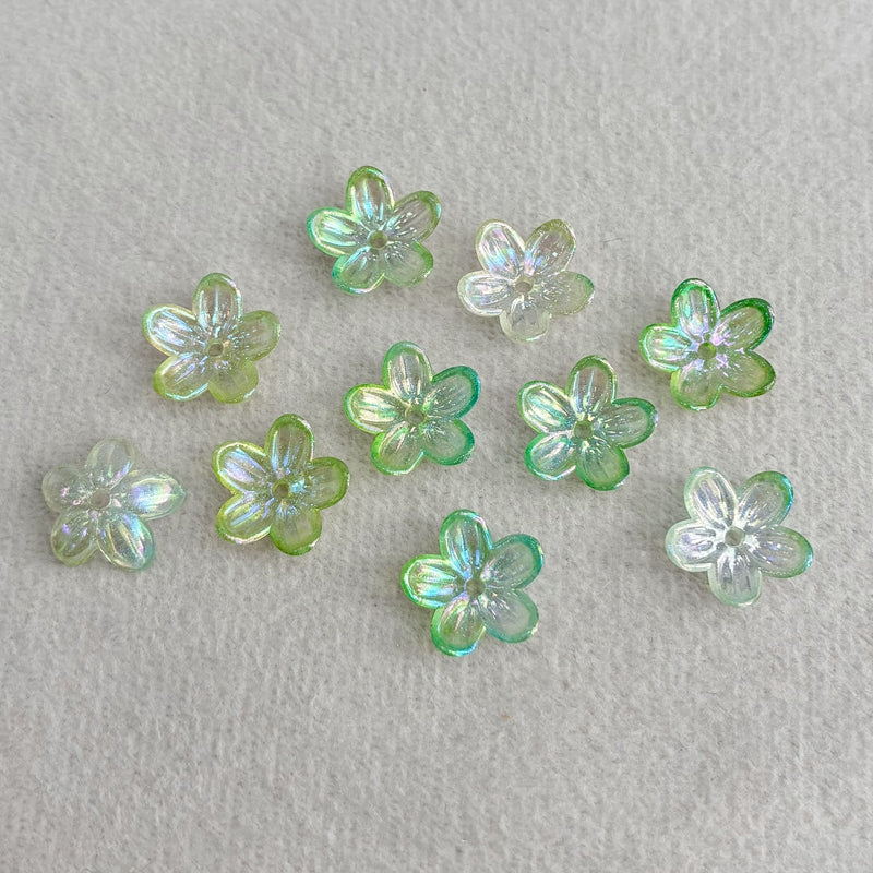 Graduent Perles Cinq-Petales Lumineuses Fleurs Acryliques