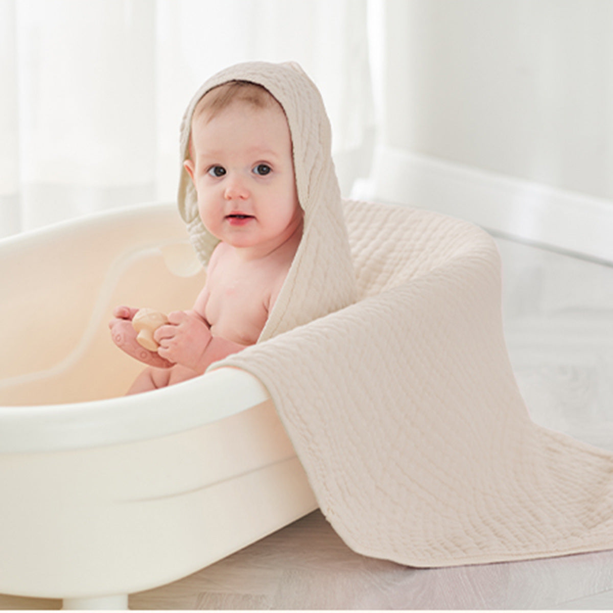 Serviette de bain à capuche 6 couches pour enfants