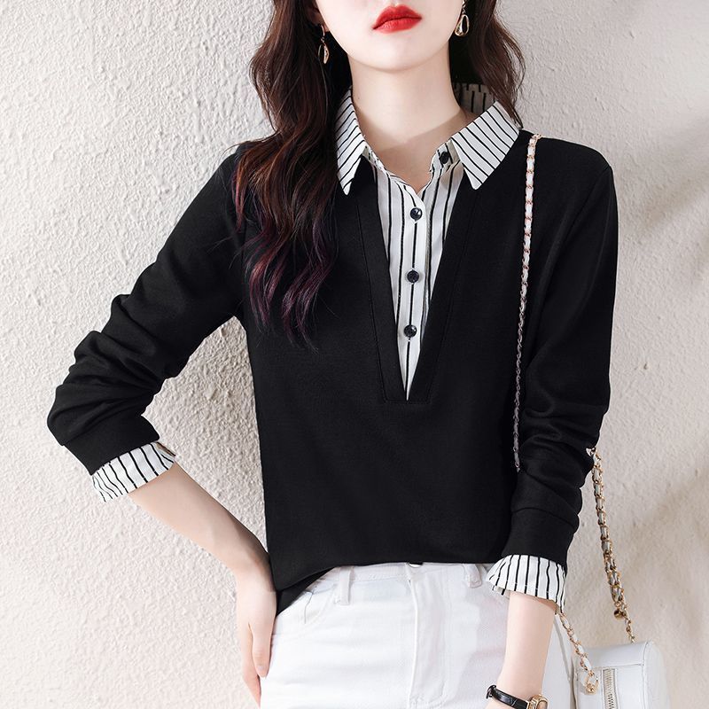 T-shirt élégant Plus-taille pour vêtements de dessus ou comme couche de base
