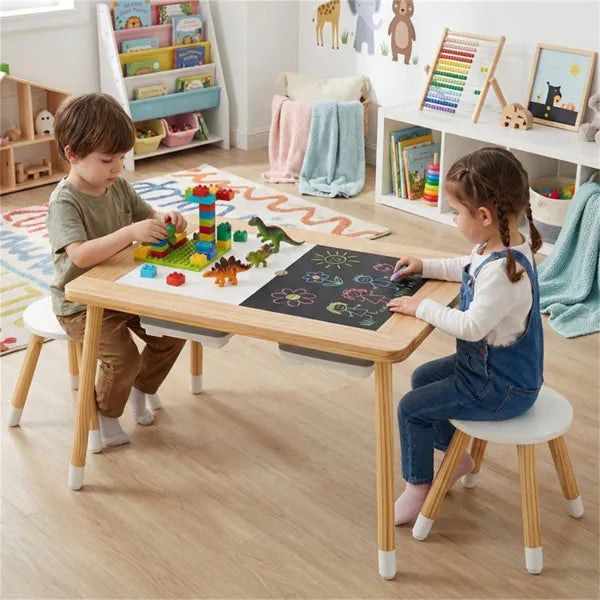 Table d'activités et chaises pour enfants tout-en-un