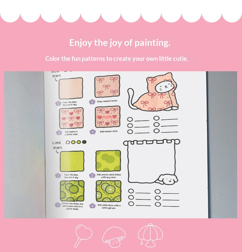 Cartoon créatif de poche Cat coloriage Notebook