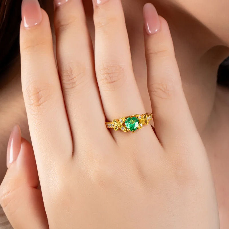 Butterfly Zircon Anneau sur mesure Love Birthstone
