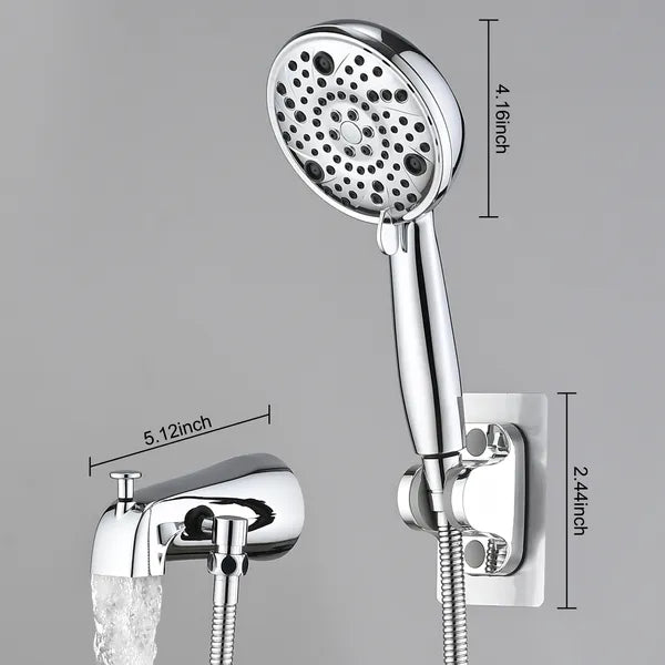 8-Setting haute pression douche à main avec tuyau et slip-on Tub Spout