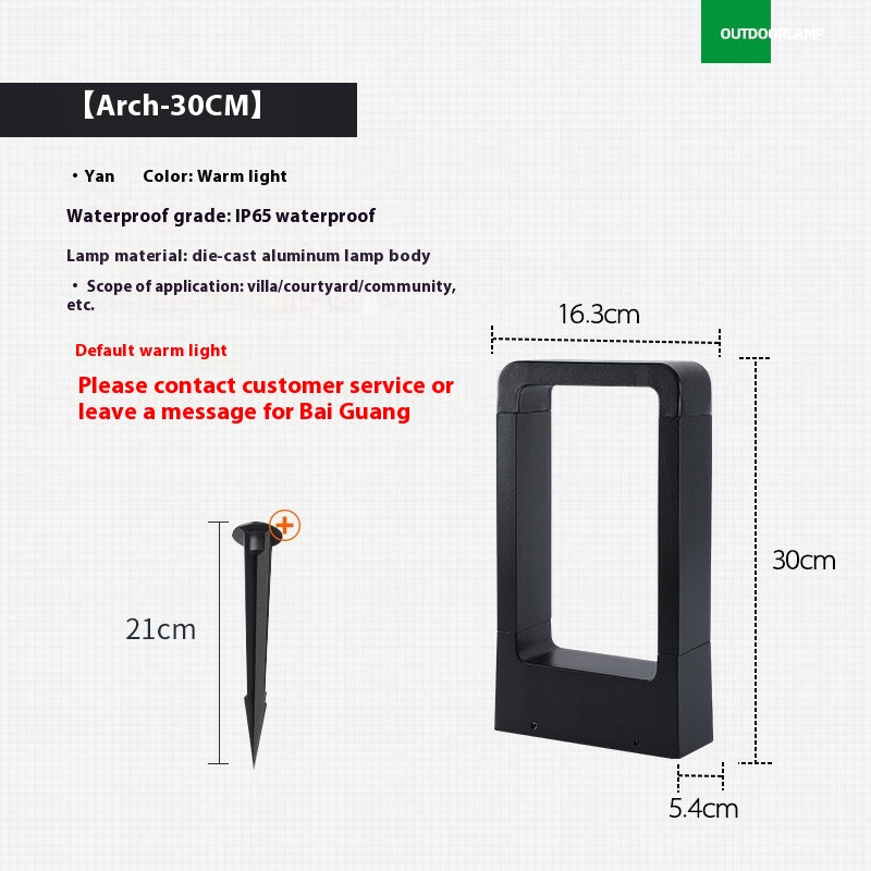 Lampe extérieure de pelouse à LED étanche