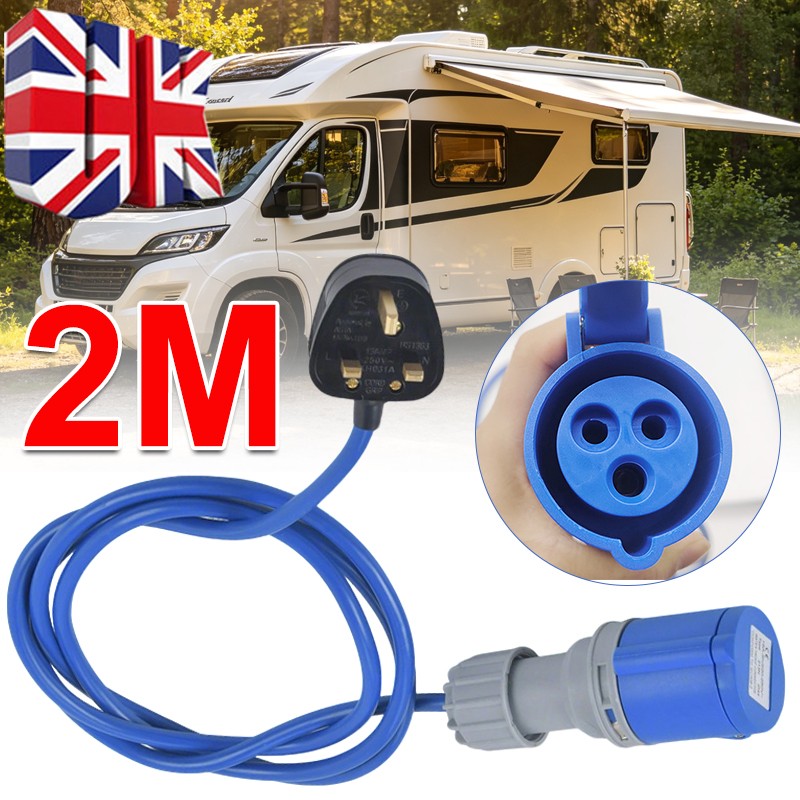 MOTORHOME DE CARAVAN LOURDITE 13A PLUG À 16A SOCKET 240V HOOK UP CABLE