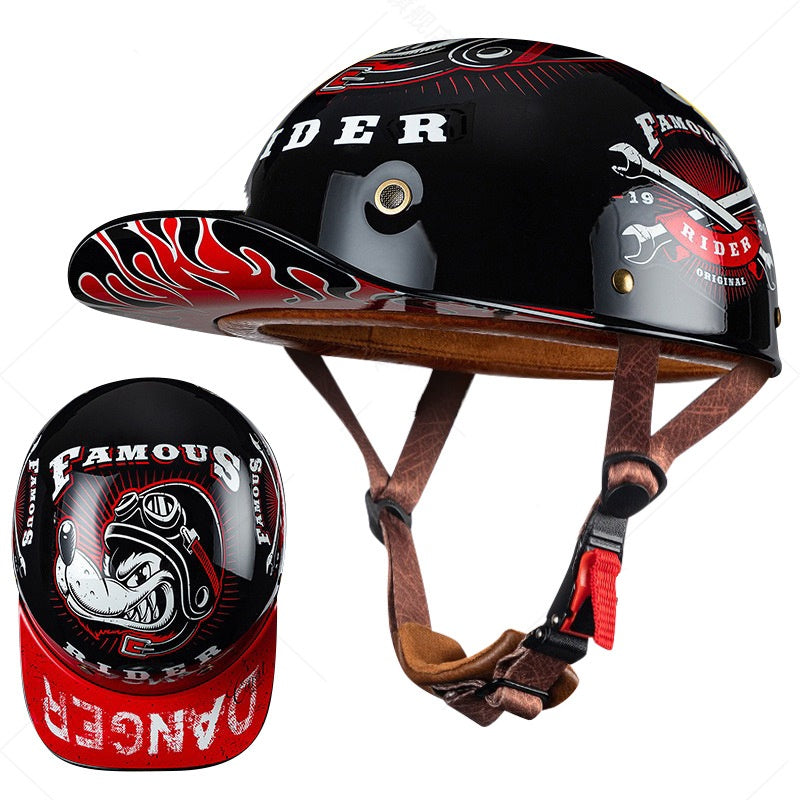 Casque de moto Retro Casque de baseball