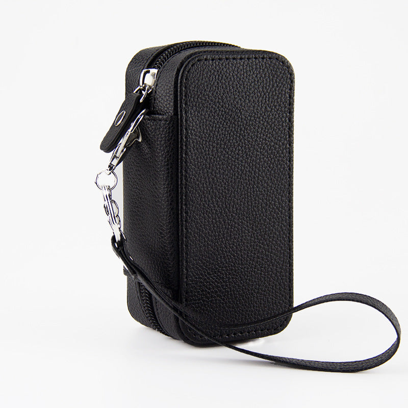 Sac de rangement avec couverture en cuir motif Lychee